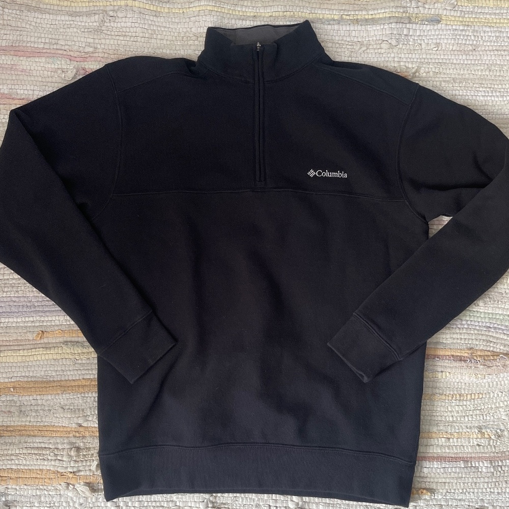 Women’s Columbia Black Quarter Zip Pullover / Sweatshirt Size Medium - Picture 1 of 5
